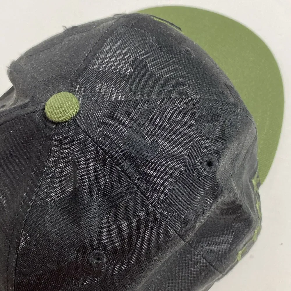 Cleveland Indians 7 3/8 New Era Exclusive Fitted Hat Cap Green Black Camo - Picture 7 of 12